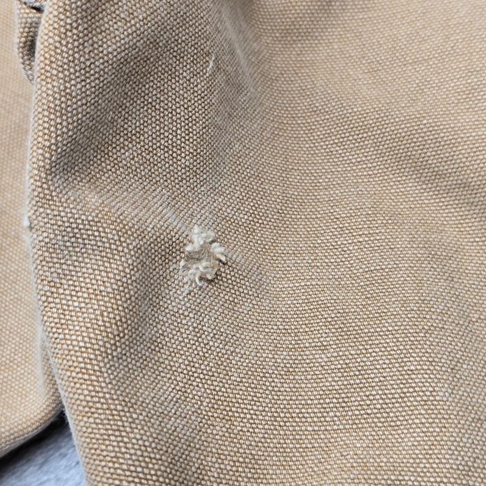 Vintage Carhartt Hunting Pants Mens 42x32 Tan Canvas Brush Guard Made in USA - Picture 8 of 14
